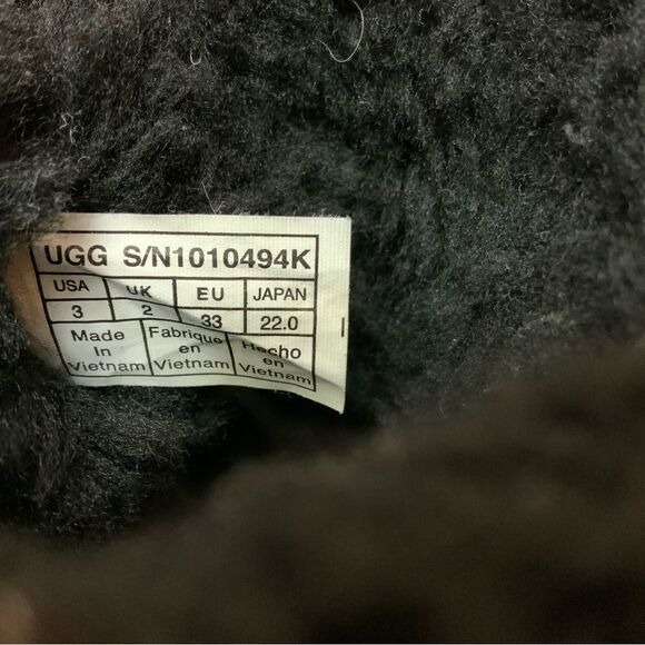 UGG 1010494k Dixi Flora Perforated Bow Ankle Classic Short Boots Fur Black 3 UK2 - Picture 9 of 14